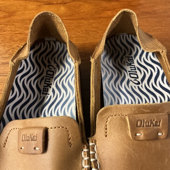 Olukai Men Kakaha Tan Leather Classic Comfort Slip On Mule Loafer Size 10.5 - Picture 6 of 8